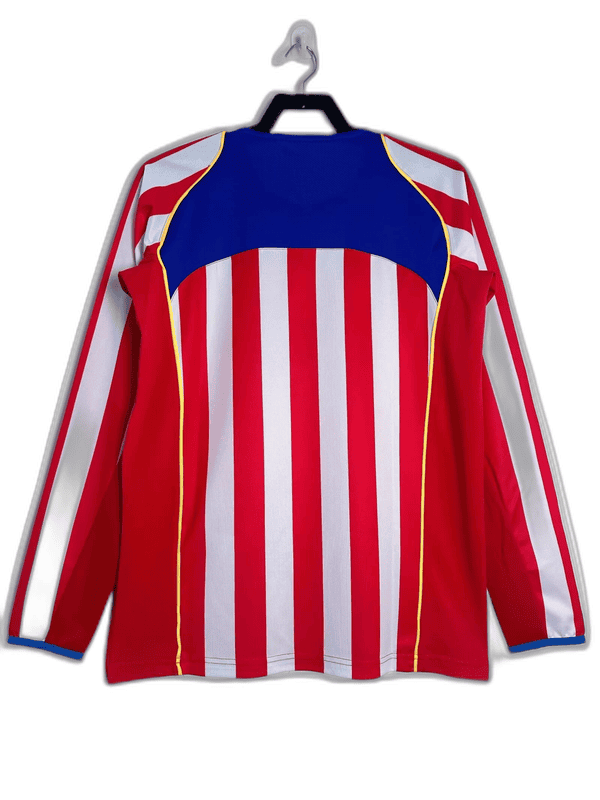 atletico madrid 04/05 i home jersey long sleeve retro version
