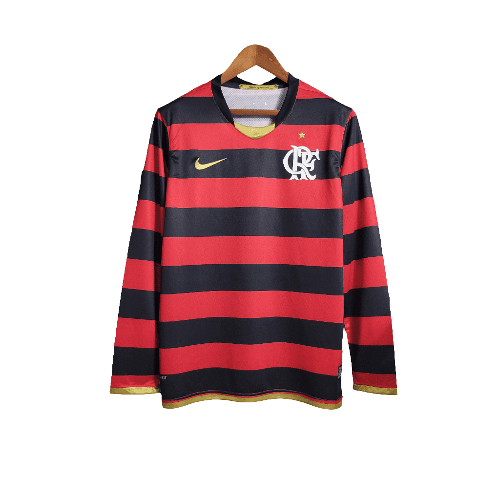 flamengo 2009 i home jersey long sleeve retro version