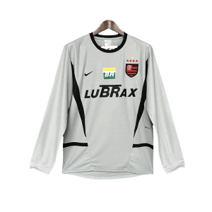 Flamengo 02/03 Goalkeeper Grey Jersey - Long Sleeve Retro Version
