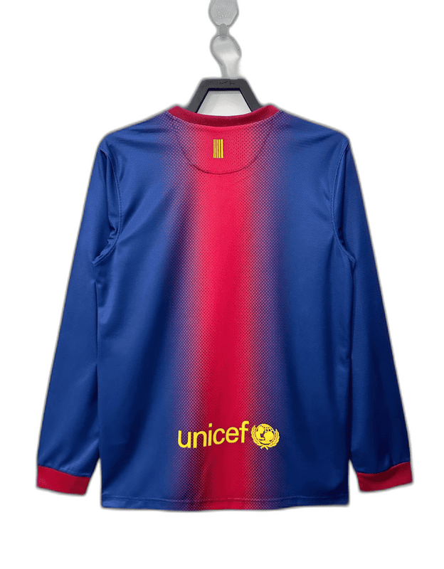 barcelona 12/13 i home jersey long sleeve retro version