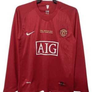 Manchester United 07/08 I Home Jersey - Long Sleeve Retro Version