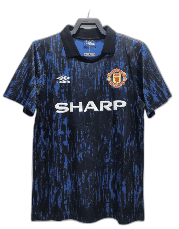 Manchester United 1993 Blue Edition Jersey - Retro Version