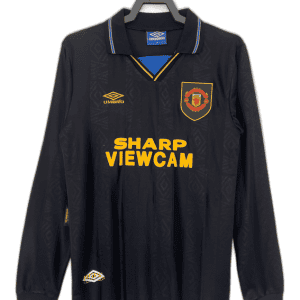 Manchester United 93/94 Black Jersey - Long Sleeve Retro Version