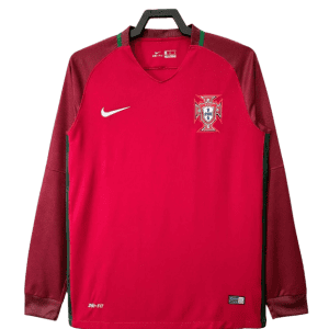 Portugal 2016 I Home Jersey - Long Sleeve Retro Version