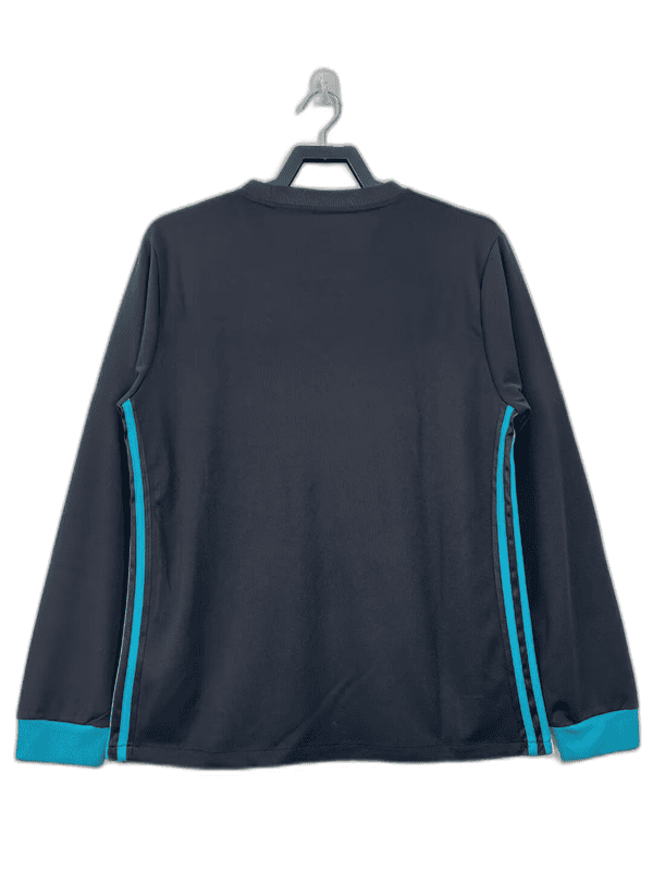 real madrid 17/18 ii away jersey long sleeve retro version