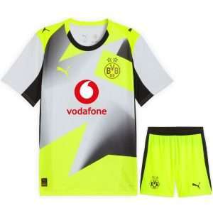 Borussia Dortmund 2025/26 Away Jersey - Kids Kit - Front View
