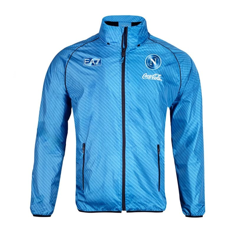 Napoli 25/26 Blue Windbreaker Jacket - Front View