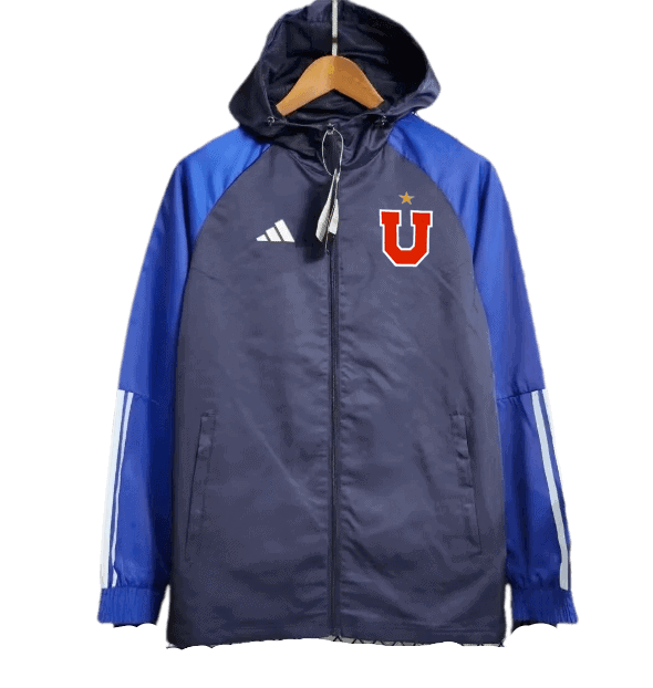 Universidad de Chile Training Windbreaker - Blue - Front View
