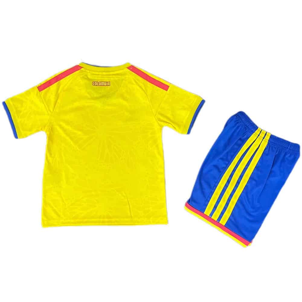Colombia 2026 Home Jersey - Kids Kit - Back View