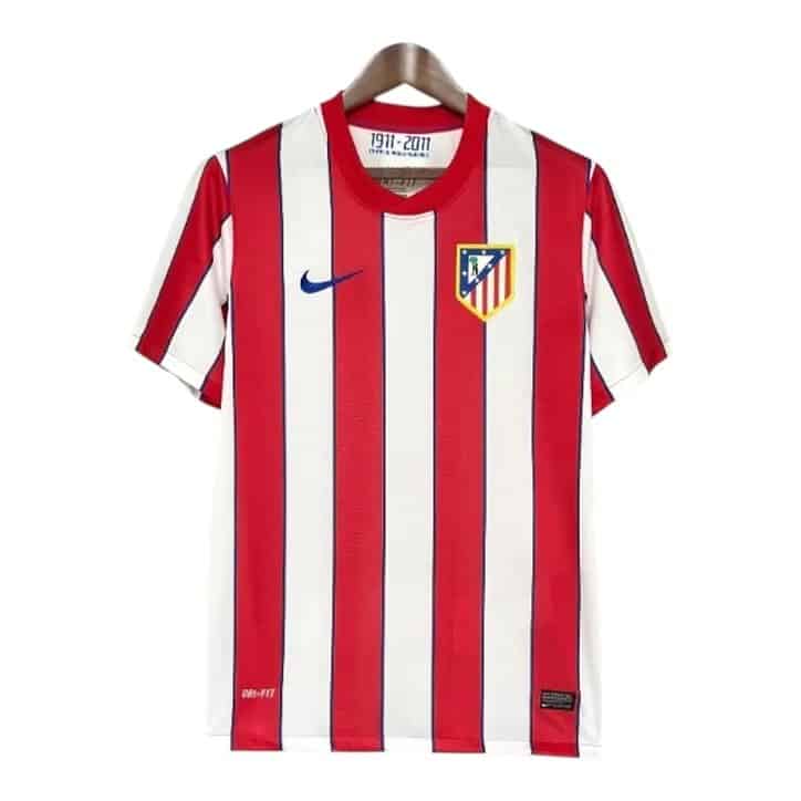 Atletico Madrid 11/12 Home Jersey - Retro Version - Front View