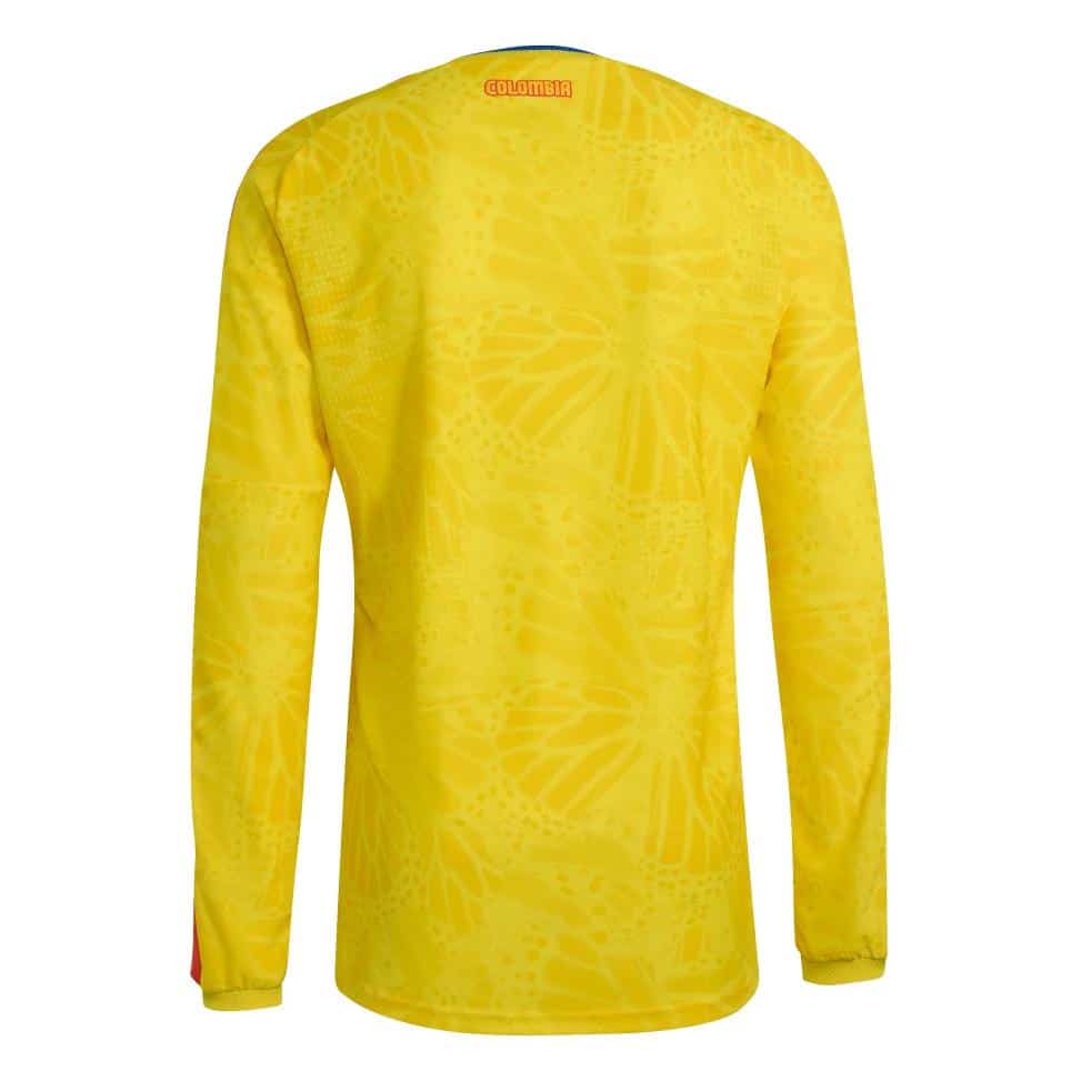 Colombia 2026 Home Long Sleeve Jersey - Player Version - Back View