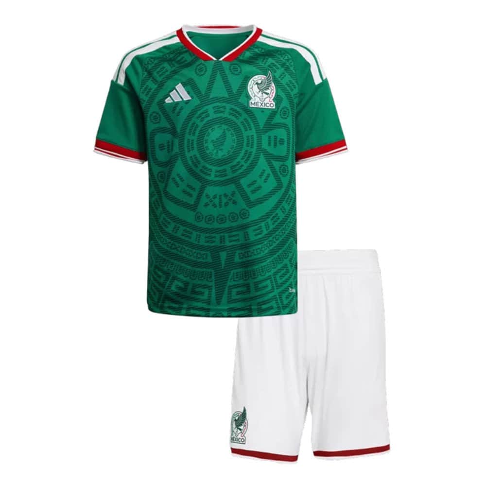 Mexico 2026 Home Jersey - Kids Kit - Front View