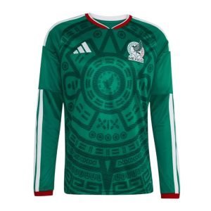 Mexico 2026 Home Long Sleeves Jersey - Fan Version - Front View