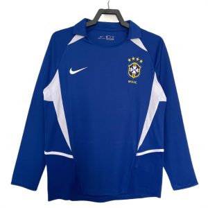 Brazil 2002 Away Jersey - Long Sleeve Retro Version