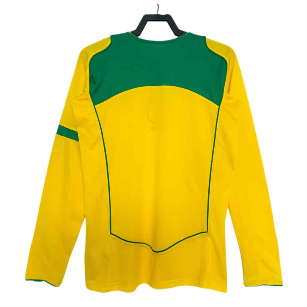 Brazil 2004 Home Jersey - Long Sleeve Retro Version - Image 2