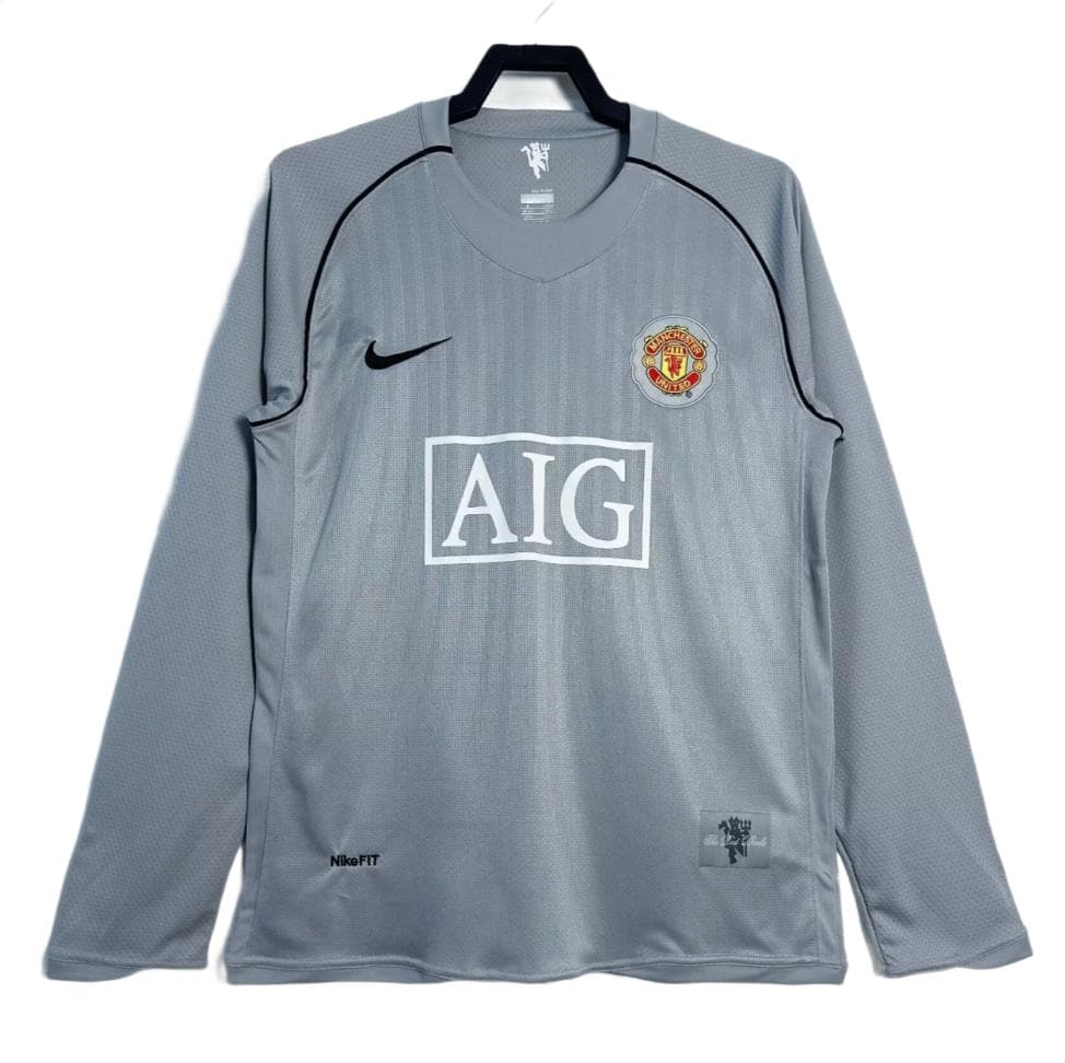 Manchester United 07/08 Gray Goalkeeper Jersey - Long Sleeve Retro Version