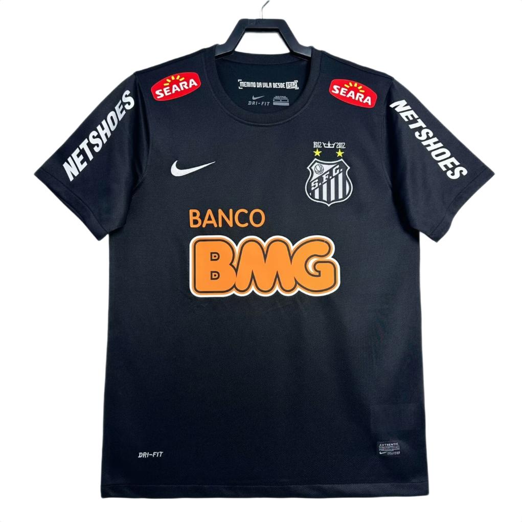 Santos 12/13 Black Jersey - Retro Version