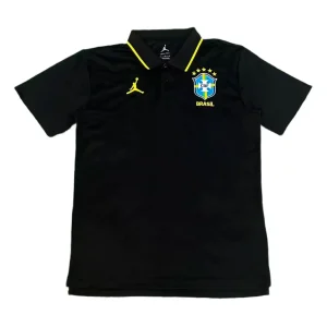 Brazil 2026 Black Polo Shirt - Fan Version