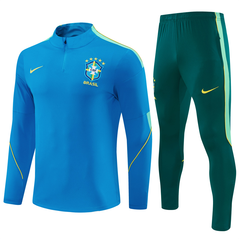 Brazil 26/27 Half-zip BlueTraining Kit