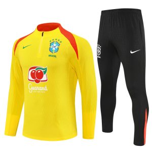Brazil 25/26 Half-zip Yellow Training Kit