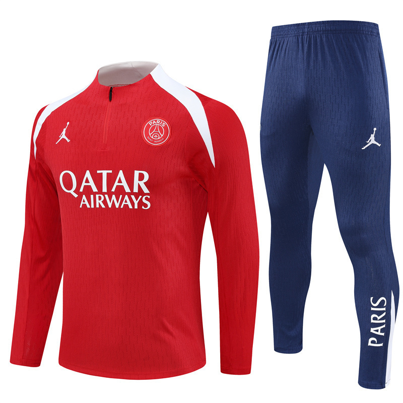 Paris Saint-Germain (PSG) 25/26 Half-zip Jordan Red Training