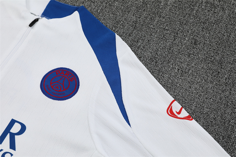 Paris Saint-Germain (PSG) 25/26 Half-zip White T90 Training Kit - Image 6