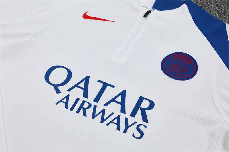 Paris Saint-Germain (PSG) 25/26 Half-zip White T90 Training Kit - Image 5