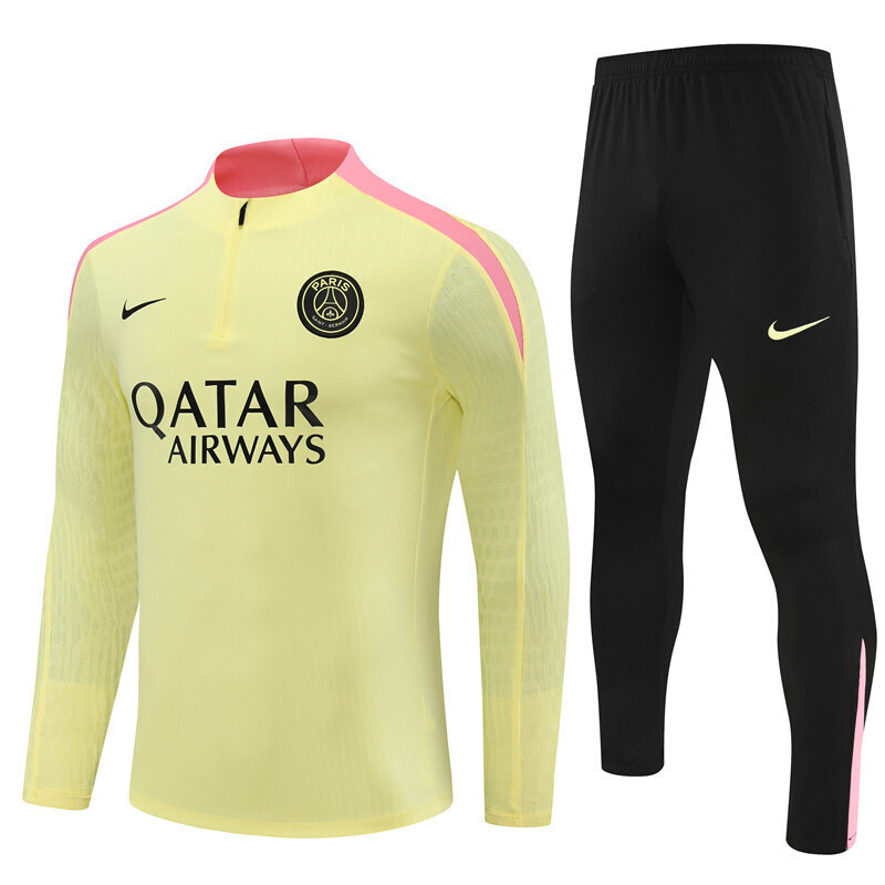 Paris Saint-Germain (PSG) 24/25 Half-zip Yellow Training Kit