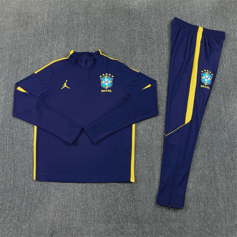 Brazil 26/27 Half-zip Dark BlueTraining Kit - Image 2