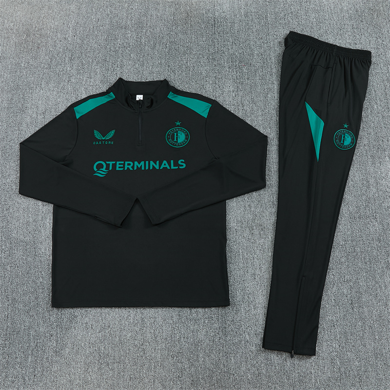 Feyenoord 26/27 Half-zip Black-Green Training Kit - Image 2