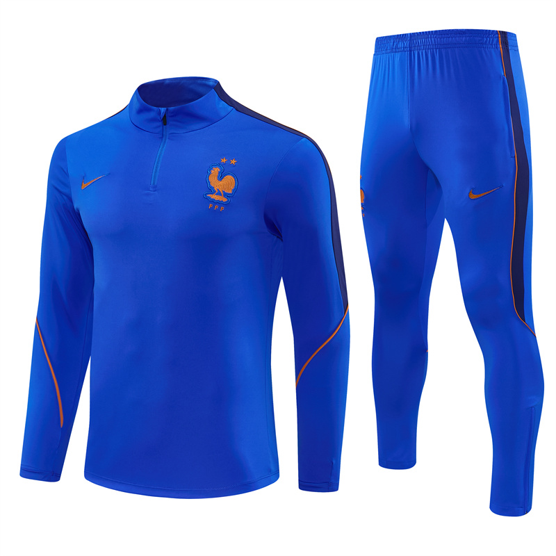 France 26/27 Half-zip Blue Training Kit