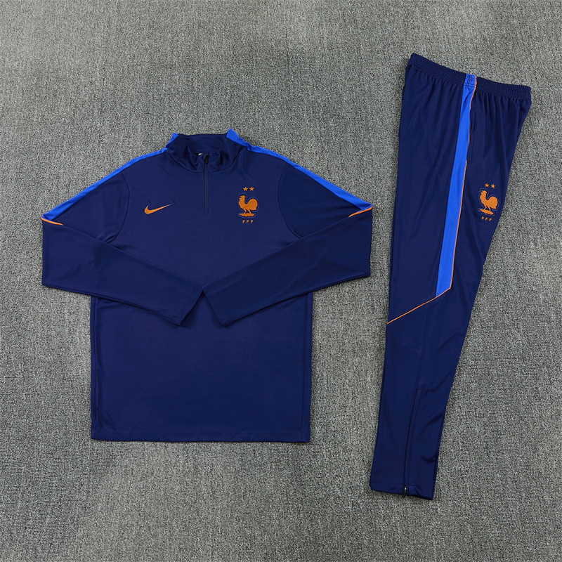 France 26/27 Half-zip Dark Blue Training Kit - Image 2