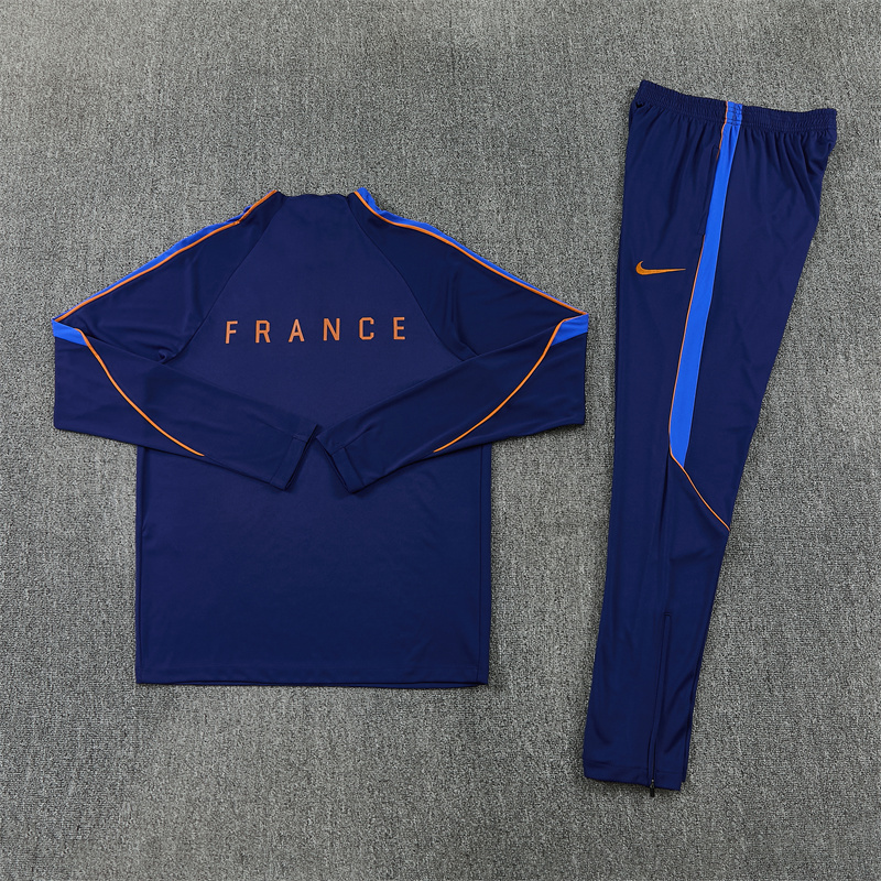 France 26/27 Half-zip Dark Blue Training Kit - Image 3