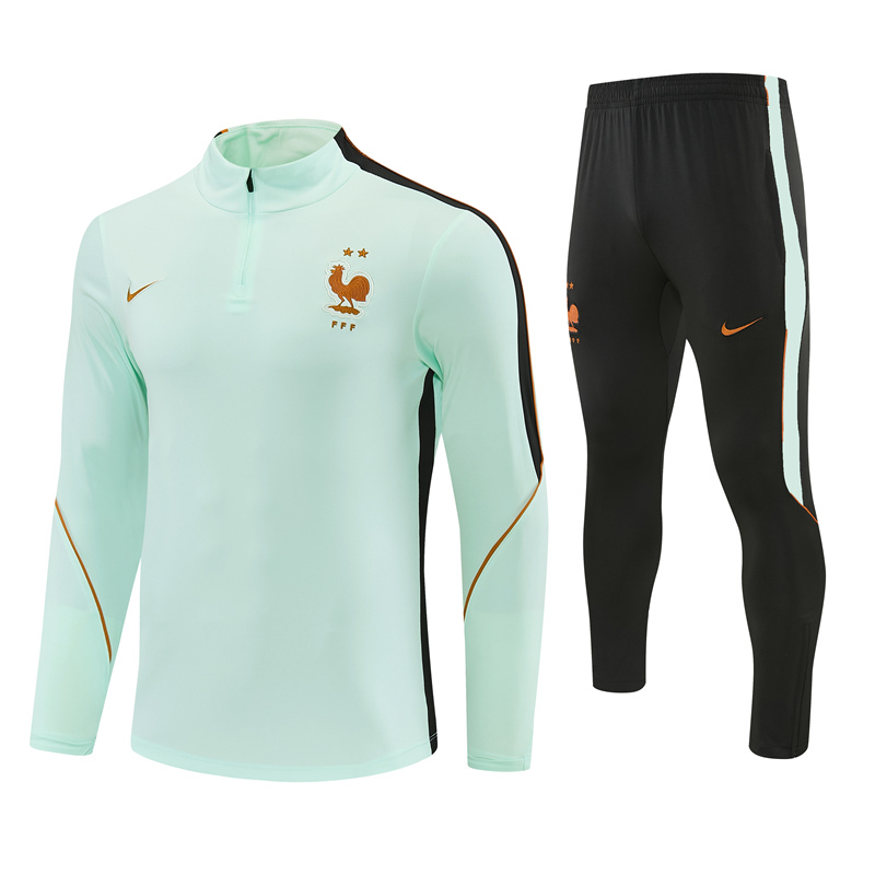 France 26/27 Half-zip Green Training Kit