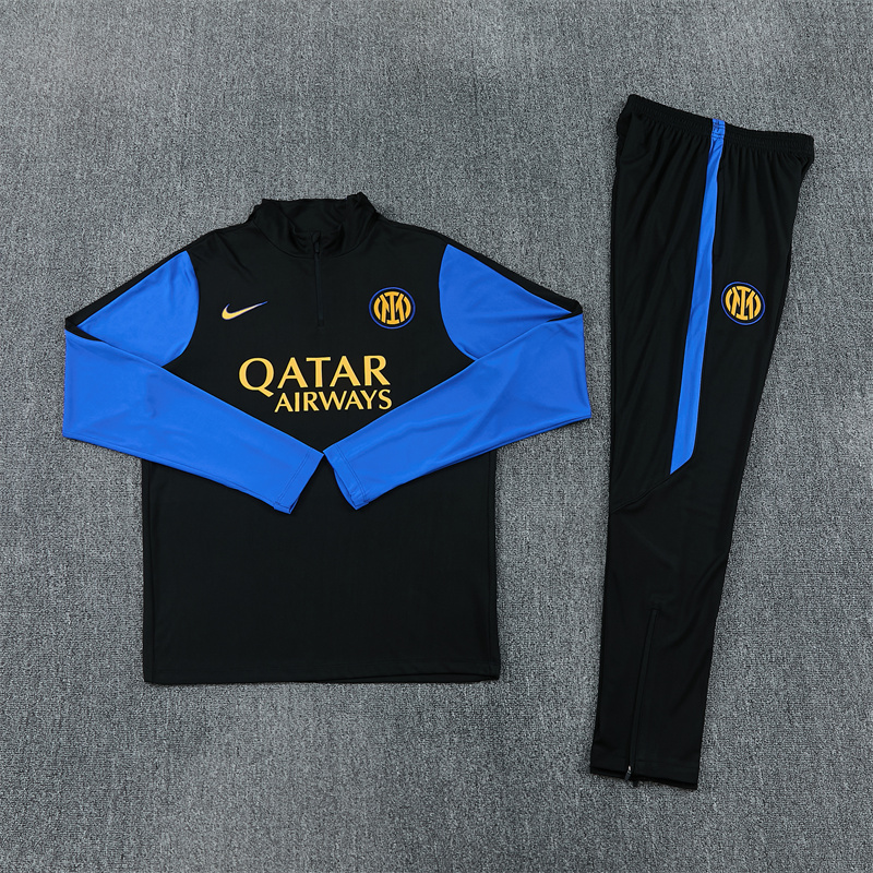 Inter Milan 26/27 Half-zip Black Training Kit - Image 2
