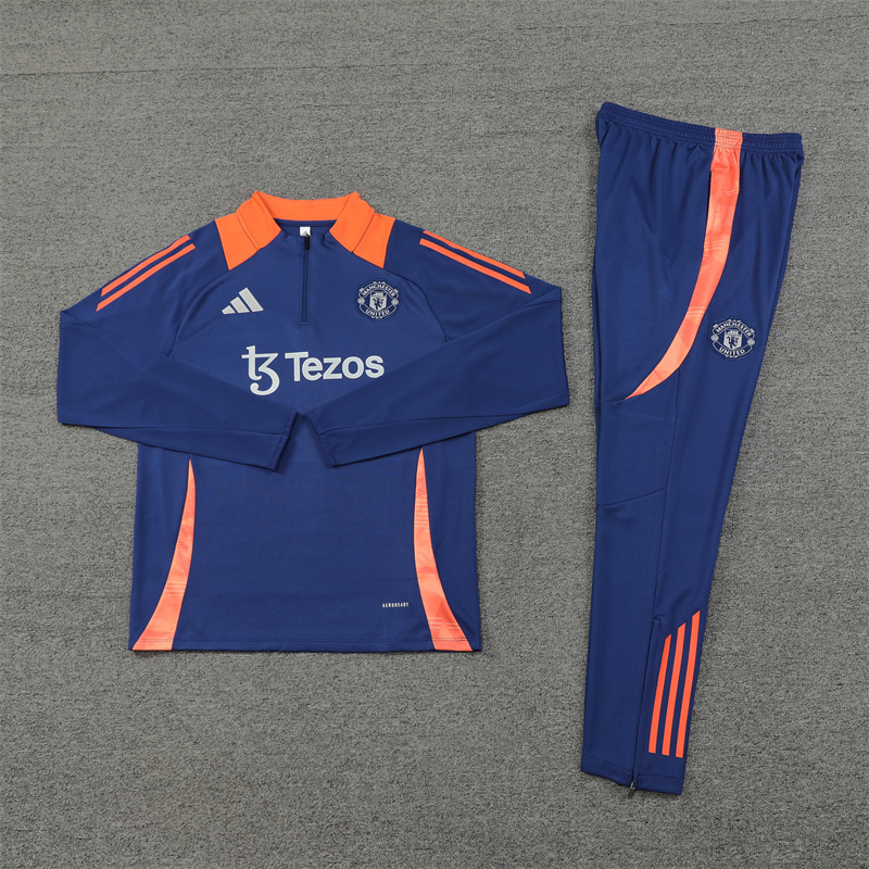 Manchester United 24/25 Half-zip Blue Training Kit - Image 2
