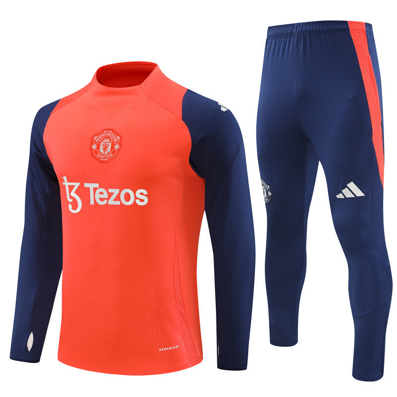 Manchester United 24/25 Half-zip Orange Player Version Training Kit