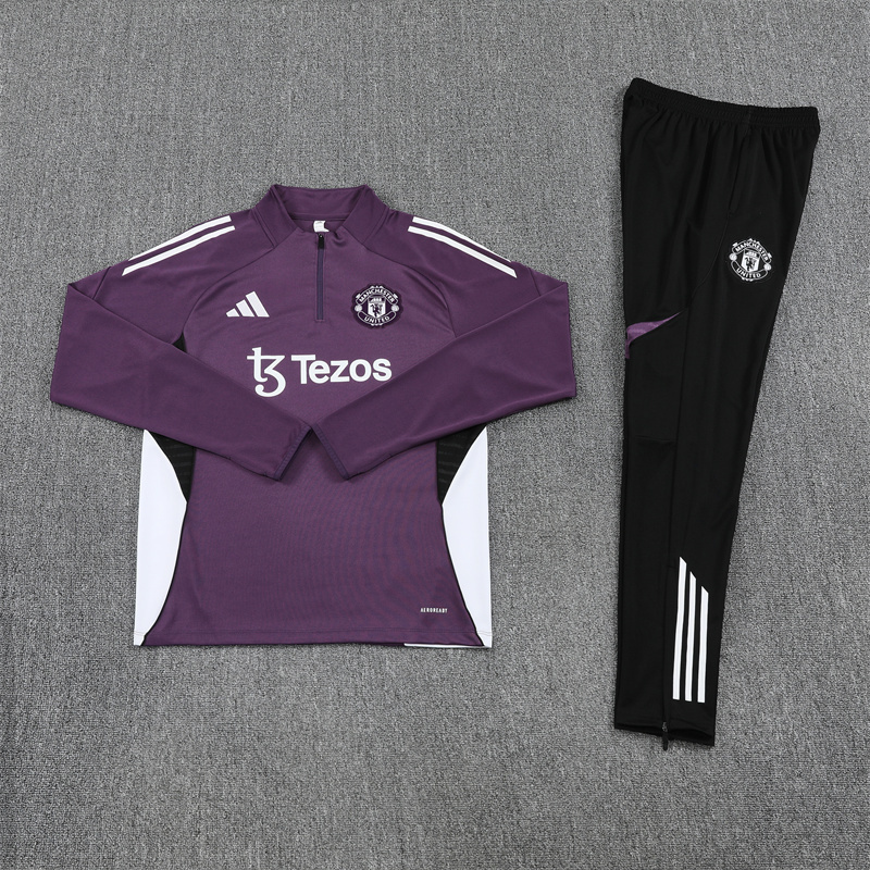 Manchester United 25/26 Half-zip Purple Training Kit - Image 2