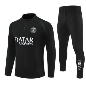 Paris Saint-Germain (PSG) 25/26 Half-zip Jordan Black Training Kit