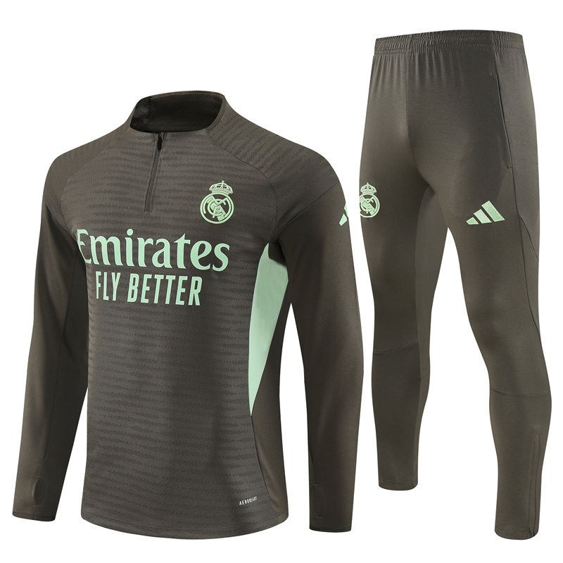 Real Madrid 25/26 Half-zip Gray Player Version Training Kit