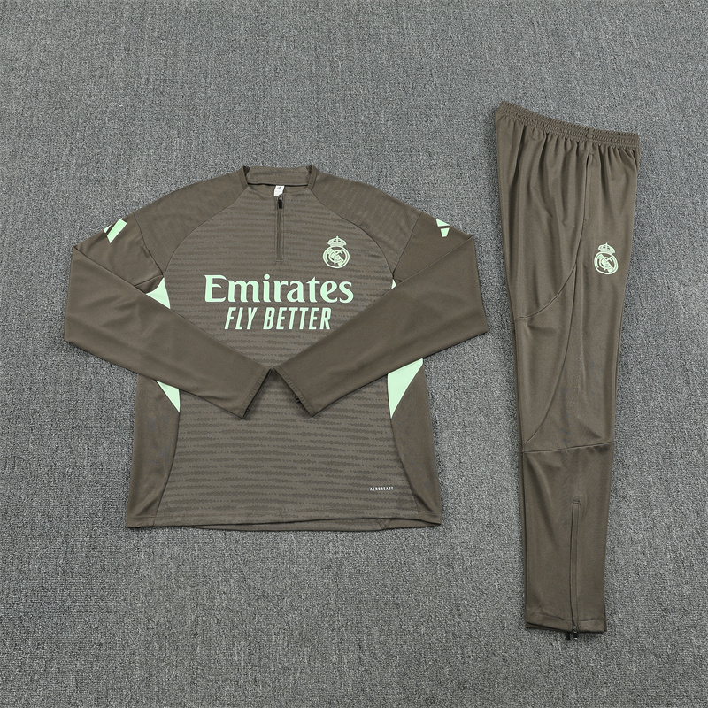 Real Madrid 25/26 Half-zip Gray Player Version Training Kit - Image 2