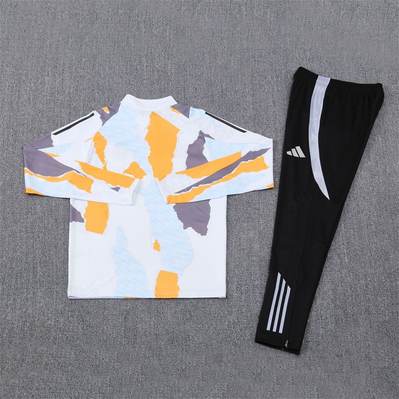 Real Madrid 25/26 Half-zip White Yellow Training Kit - Image 3