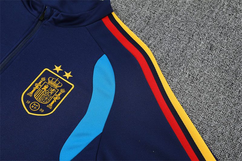 Spain 26/27 2 Stars Half-zip Dark Blue Training Kit - Image 5
