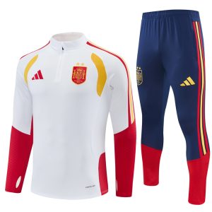 Spain 26/27 2 Stars Half-zip White Training Kit